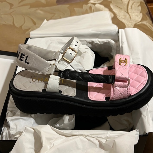 Chanel Multi-coloured Dad Sandals - Picture 1 of 8